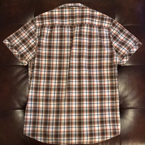 Checkered Brown, Blue & Red 7 Diamonds Button Up - Picture 6 of 6